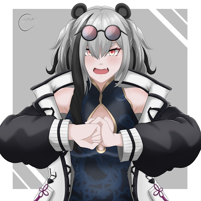 draw half body anime character for you