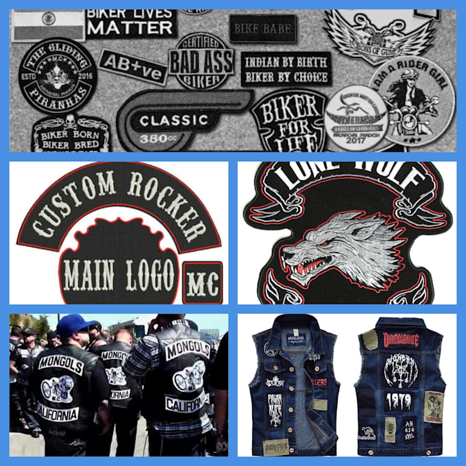 do designed and delivered custom bikers patches