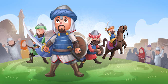 create children story book illustration for kids book