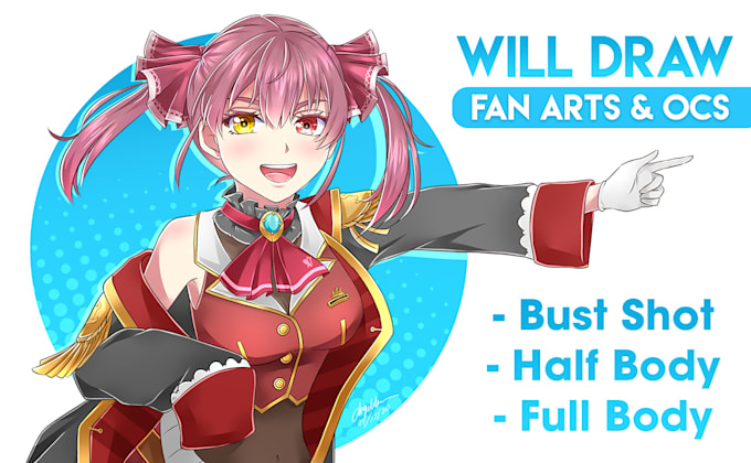 draw fan art or your oc in anime style