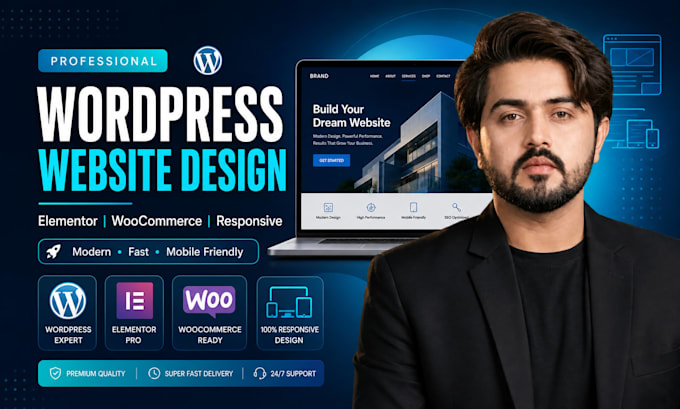 design a responsive wordpress website using elementor