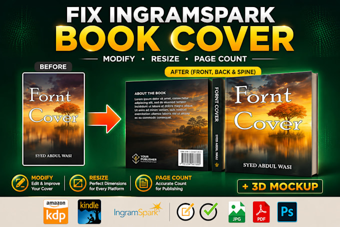 fix ingramspark book cover