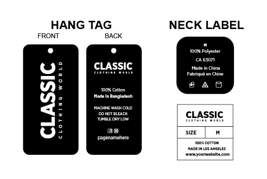 Design hang tag and neck label design for clothing brand by ...