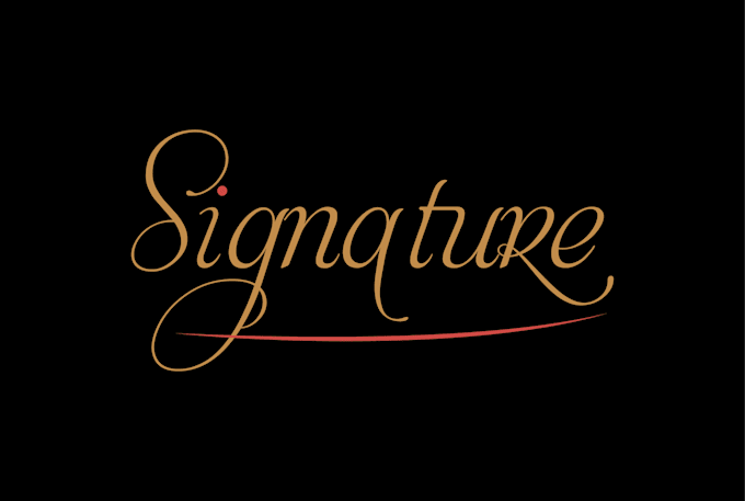 design a unique and modern signature logo design