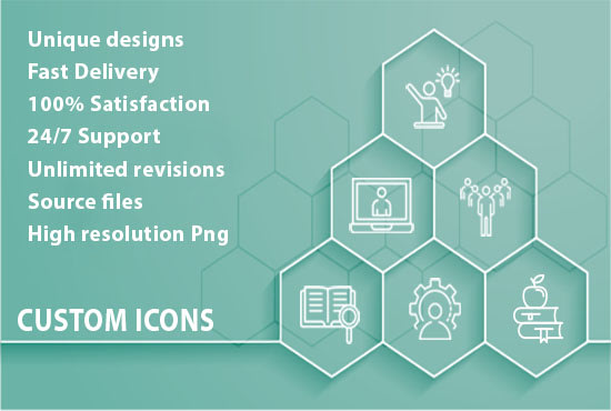 design custom unique icons set