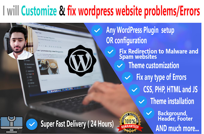 customize and fix wordpress website problems or errors