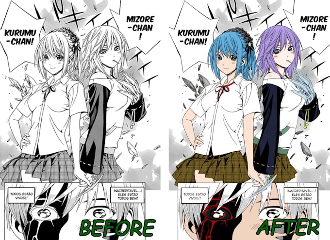 color your drawing, manga, or comic page