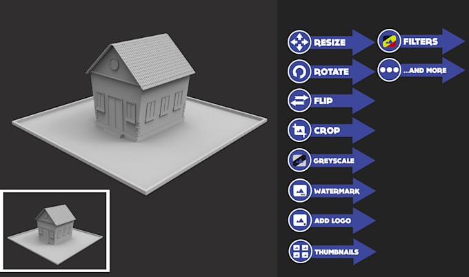do bulk images resizing, cropping and more