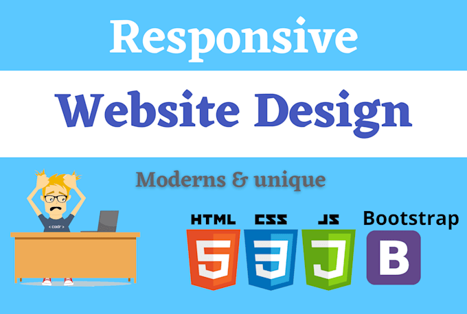 Design a modern responsive website using html css bootstrap by Nazim ...