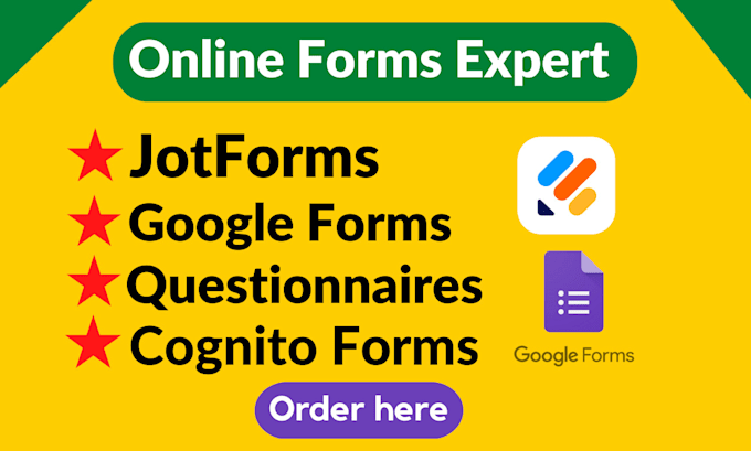 create google form or jotform in 24 hours