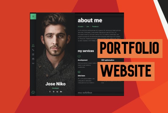 create a resume CV or portfolio wordpress website