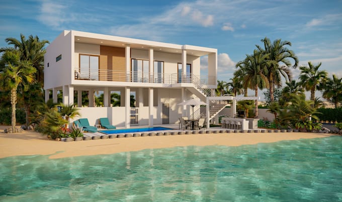 do architectural exterior 3d render