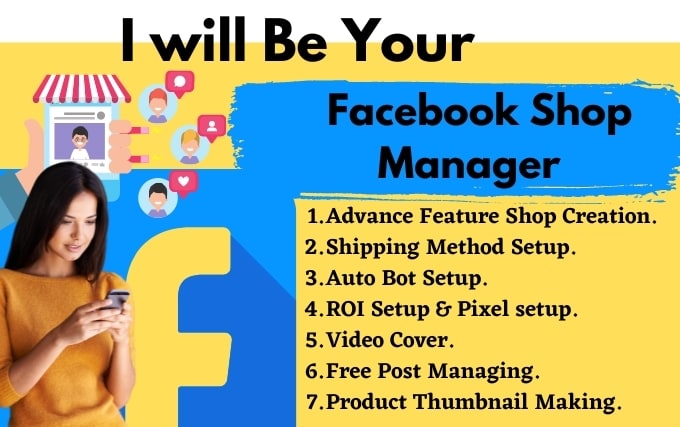 be your professional facebook store manager for long term