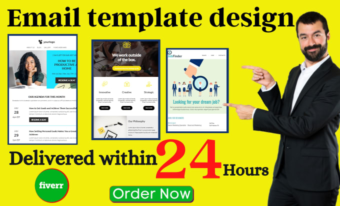 Design a responsive html email template by Dmabrahman | Fiverr