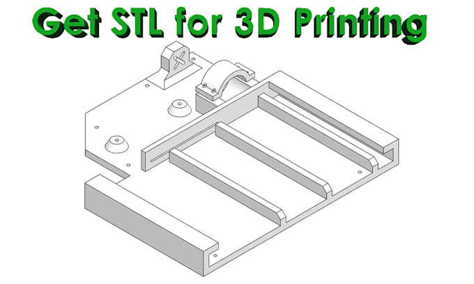 design in 3d cad and deliver stl file for 3d printing