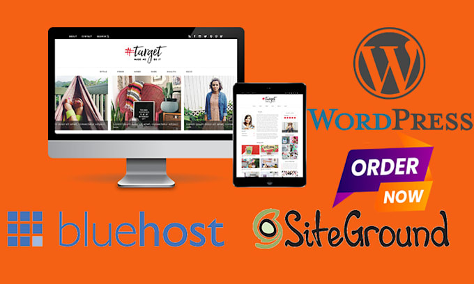 customize and design your wordpress website on bluehost and siteground