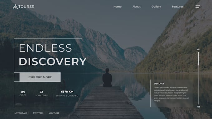 design premium UI UX or frontend for website
