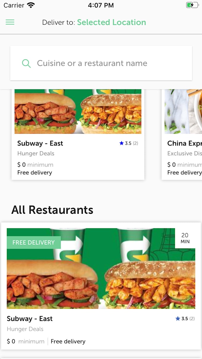 develop doordash clone in react native