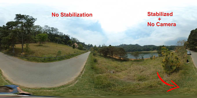 do stabilazation and remove the camera