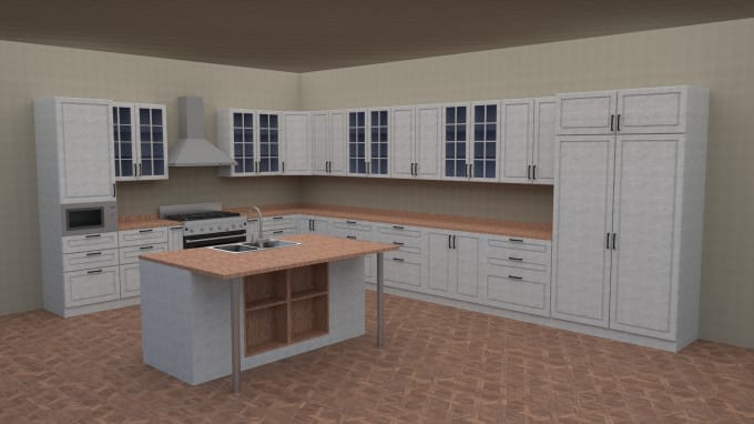 Design your dream kitchen in sketchup by Kitchendesiner | Fiverr