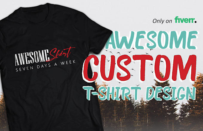 create an awesome custom typographic tshirt design