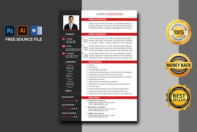 do professional resume or cv design in 3 hours