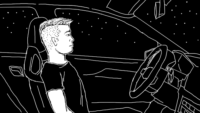 make black and white illustration