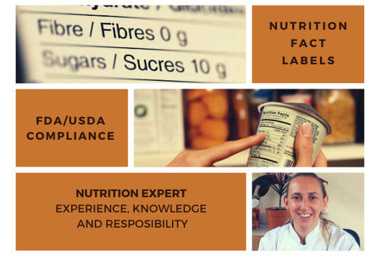 create your fda, fsanz, eu, or cfia nutrition fact label