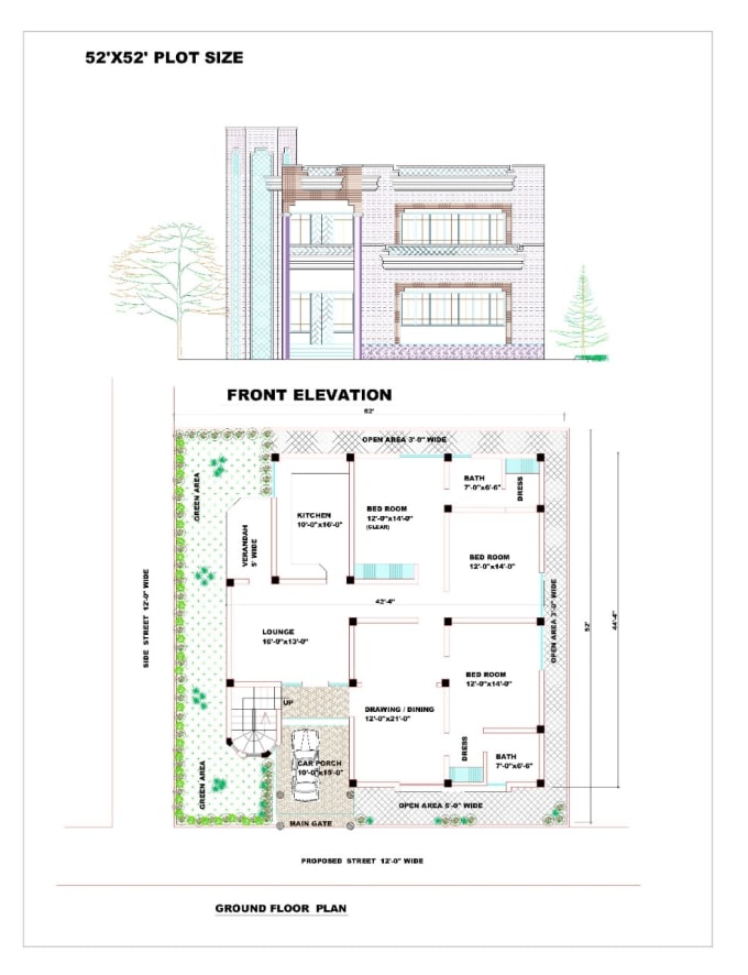 Design your architectural floor plan for building permit