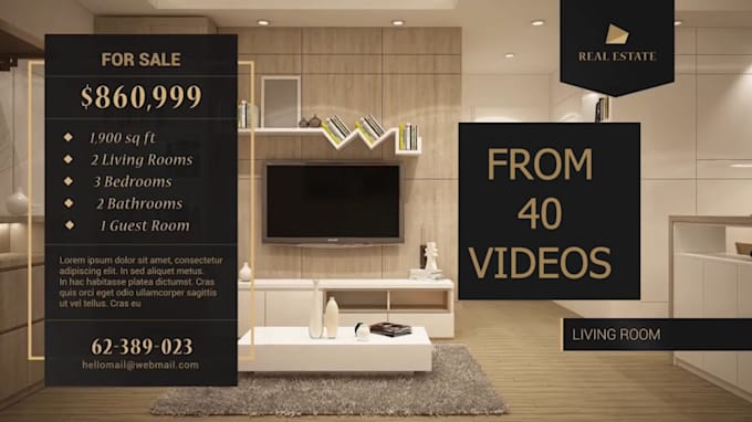 make real estate listing videos in 24hrs from 40 design