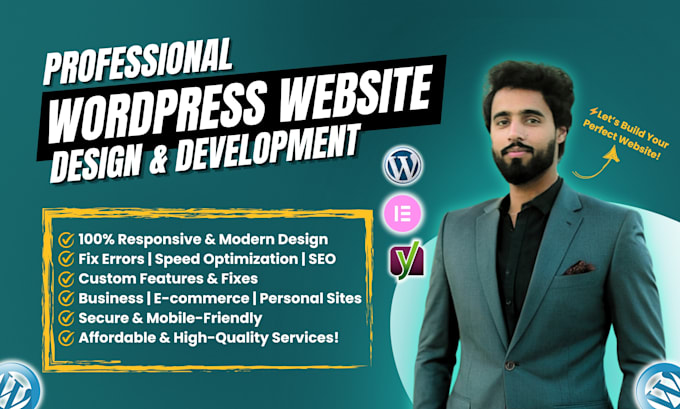develop professional wordpress website design, redesign, and fix issues