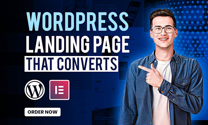 design wordpress landing page  or elementor landing page