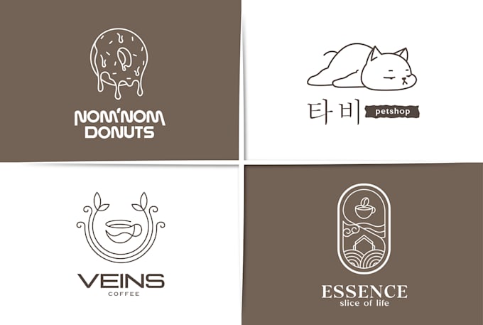 do creative handdrawn, lineart, wordmark logo in 24 hours