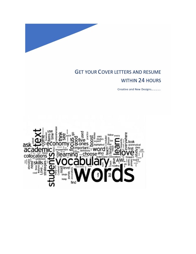 Write Quick Resume And Creative Cover Letter By M Haseeb Fiverr