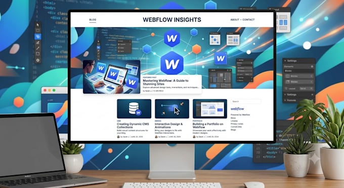 develop webflow landing pages and websites