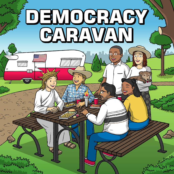 draw an illustrative podcast cover