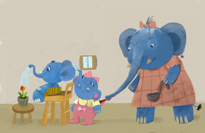 draw digital illustration animals not ai