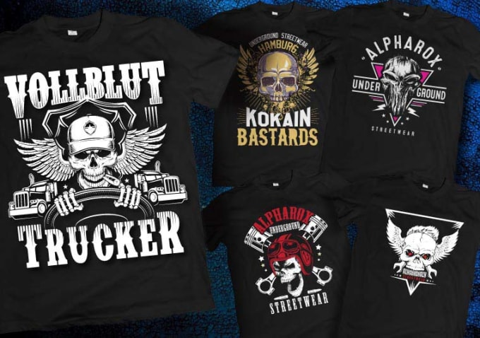 do vintage eye catching skull t shirt design