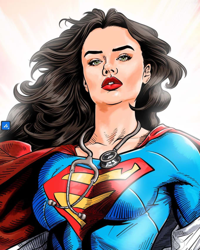 Superman cartoon face hd by Khan_61 | Fiverr