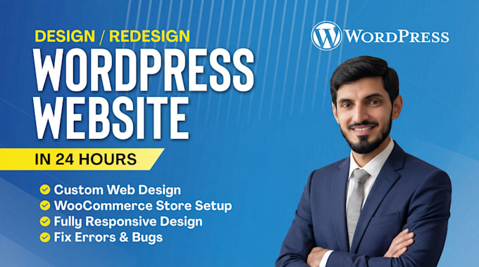 build, design, redesign, fix and customize wordpress website fast