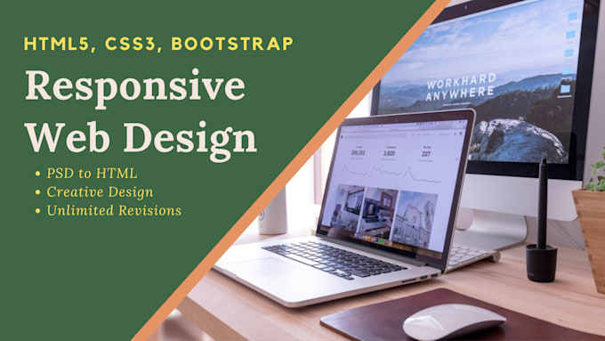 Design modern website with html, css, javascript, bootstrap by ...