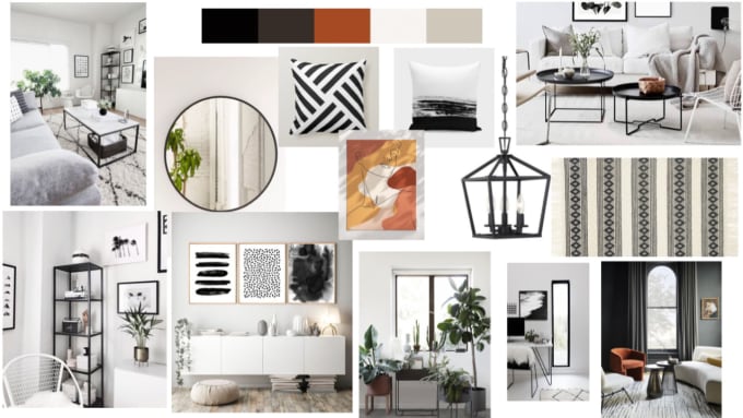 Create interior design mood boards by Ambertahir | Fiverr