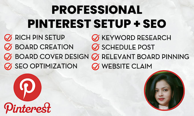 setup and SEO optimize your pinterest account