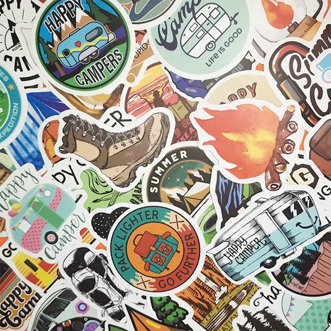 design custom stickers, decals or labels