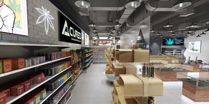 design your cannabis store in 2d and 3d