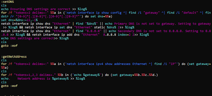 Write a complex batch script for you by Tcp_jp | Fiverr