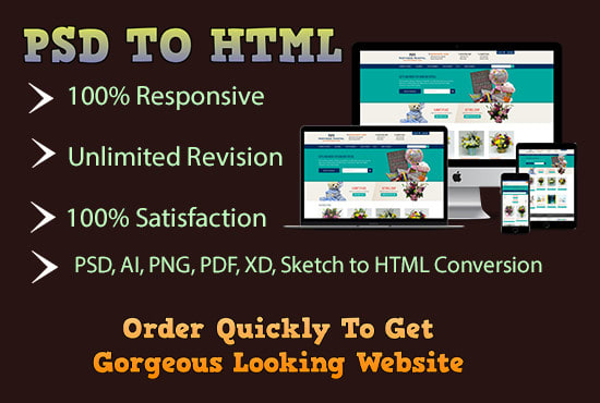 convert PSD to HTML, bootstrap