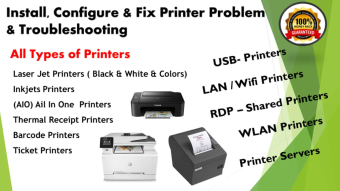 bringe handlingen trængsler vægt Fix printer printing and connection problem remotely by Gmahana_91 | Fiverr