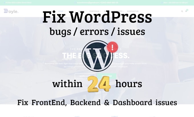 help to fix any bug, error, issues of wordpress website