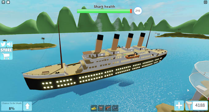 let you drive my titanik on sharkbite